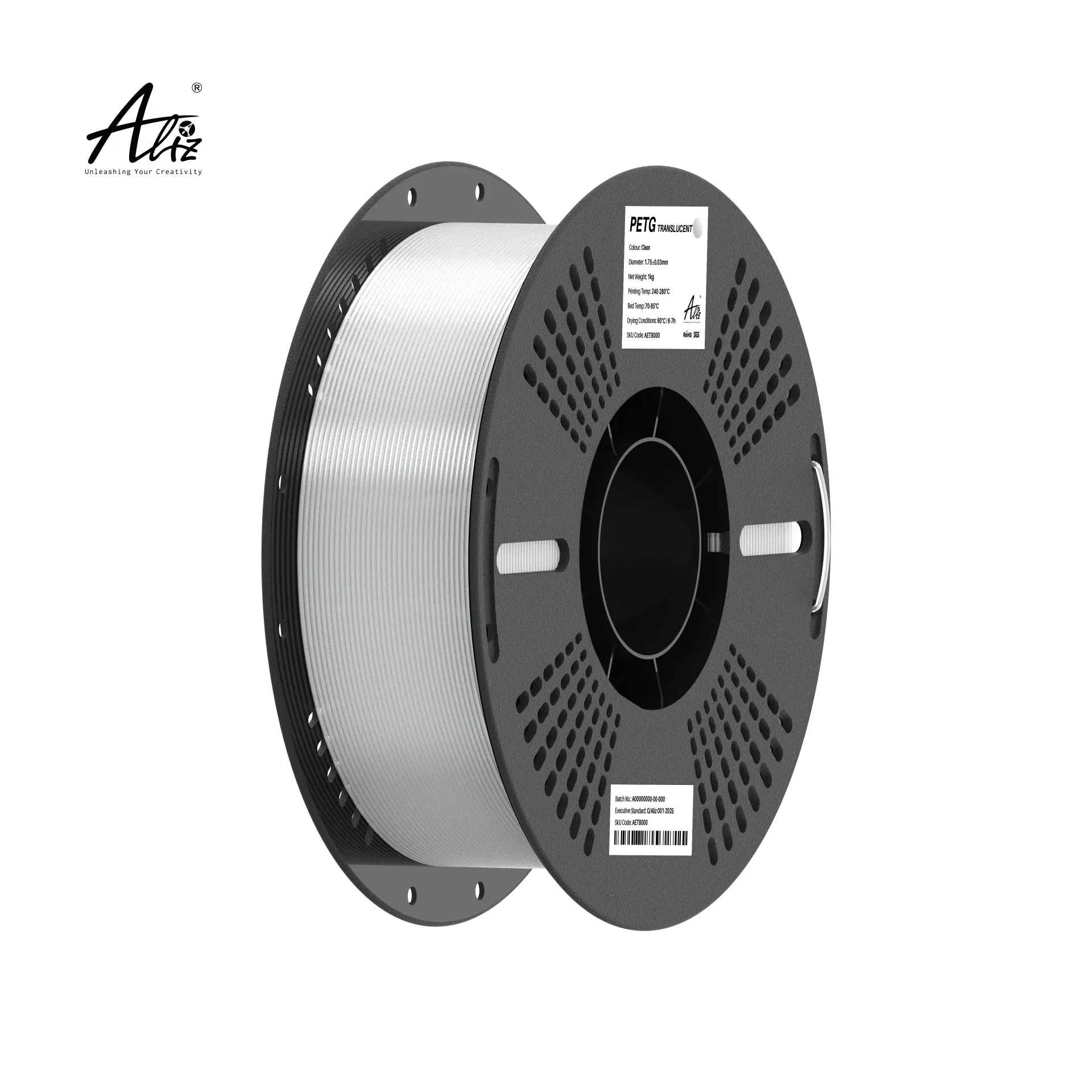 [171-141-31] PETG Translucent Filament 1.75mm – Clear | 1kg